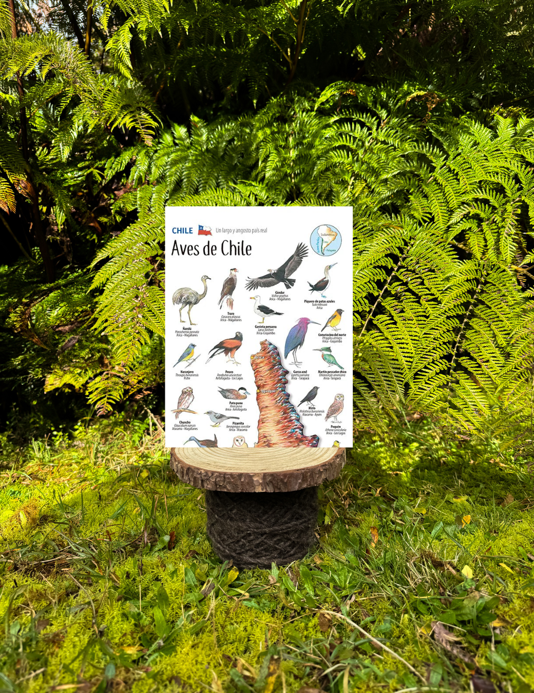 Aves de Chile - Mapa desplegable